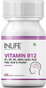 Vitamine B12 avec B1, B5, B6, acide alpha lipoïque ALA, acide folique, suppléments d'inositol - 60