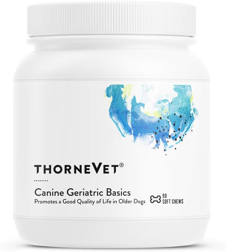 ThorneVET Bases gériatriques canines – La formule multivitamine/minérale senior pour chien soutient la saine cognition, les articulations et les yeux, 90 chews doux