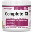 PEScience Complete-GI Gut Health Powder, Probiotiques pour les femmes et les hommes, Enzymes digestifs, Fibre prébiotique, L Glutamine, Peptzin GI Zinc Carnosine, Raspberry Flavor, 30 portions