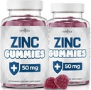 NEW AGE Zinc Gummies - 2 Pack - 50mg High Immune Booster supplément de zinc, défense immunitaire, puissant antioxydant naturel, non-OGM - par nouveau âge, 120 comte