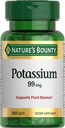 Potassium de la nature 99mg, soutient l'équilibre hydrique et l'activité musculaire, impliqué dans la fonction cardiaque normale, supplément alimentaire au gluconate de potassium, sans gluten, 1 par jour, 100 caplets végétariens