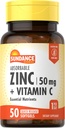 Zinc absorbable Sundance avec vitamine C de 50mg de 50 Softgels