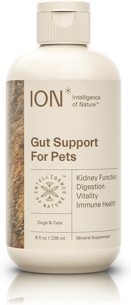 ION* Intelligence de la nature Gut support pour les animaux de compagnie - Probiotiques liquides gouttes Alternative pour les chiens et les chats, santé digestive pour les chiots, la peau et la santé des cheveux - 8 fl oz (paquet de 1)