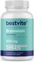 Bromelain 500mg (2400 GDU/Gram) (120 capsules végétariennes) - Pas de stéarates - Vegan - Pas de gélatine - Pas de silice - Non OGM - Sans gluten