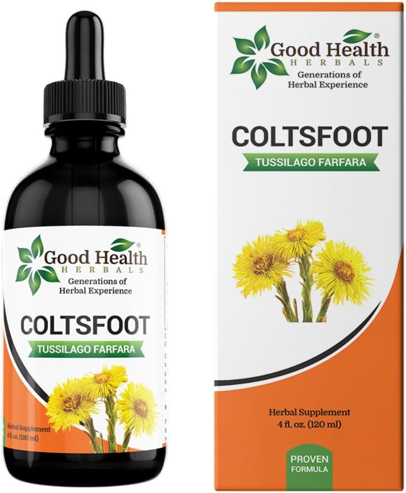 Coltsfoot Herbal Extract (4 oz) soutient votre système immunitaire contre les affections respiratoires.