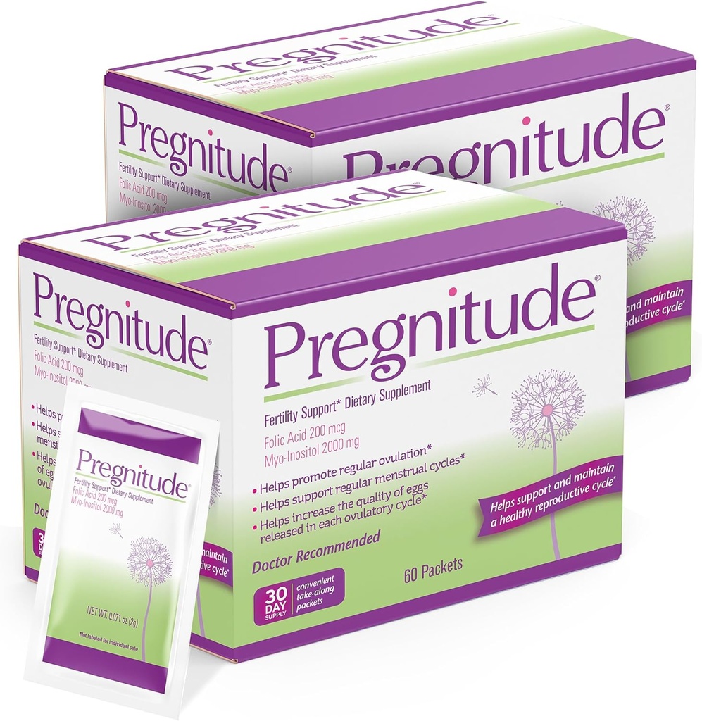Pregnitude Reproductive Fertility Support - aide à promouvoir l'ovulation régulière - cycles menstruels, et d'augmenter la qualité des oeufs - 60 jours d'approvisionnement 120 paquets