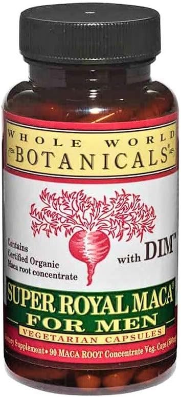 Botaniques du monde entier Super Royal Maca pour hommes 500 Mg 90 Veggie Caps par Botaniques du monde entier