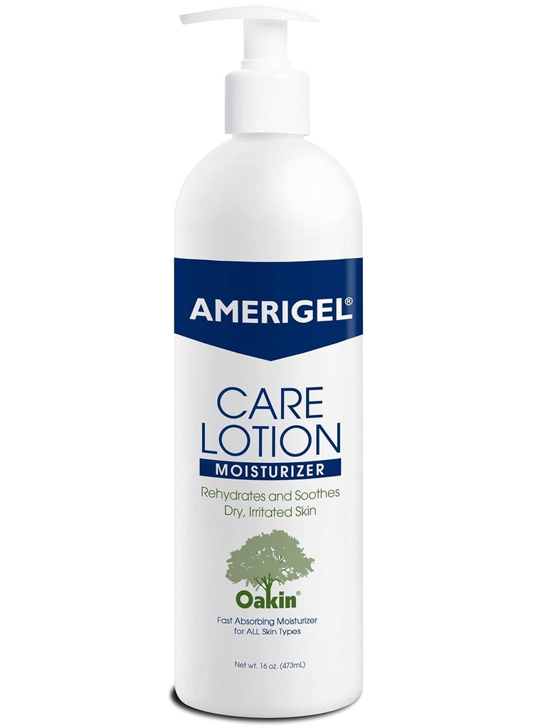 AMERIGEL Soin Lotion – Hydratant hypoallergénique - Soin de la peau diabétique - Réhydrate et apaise la peau sèche et irritée - 16 oz.
