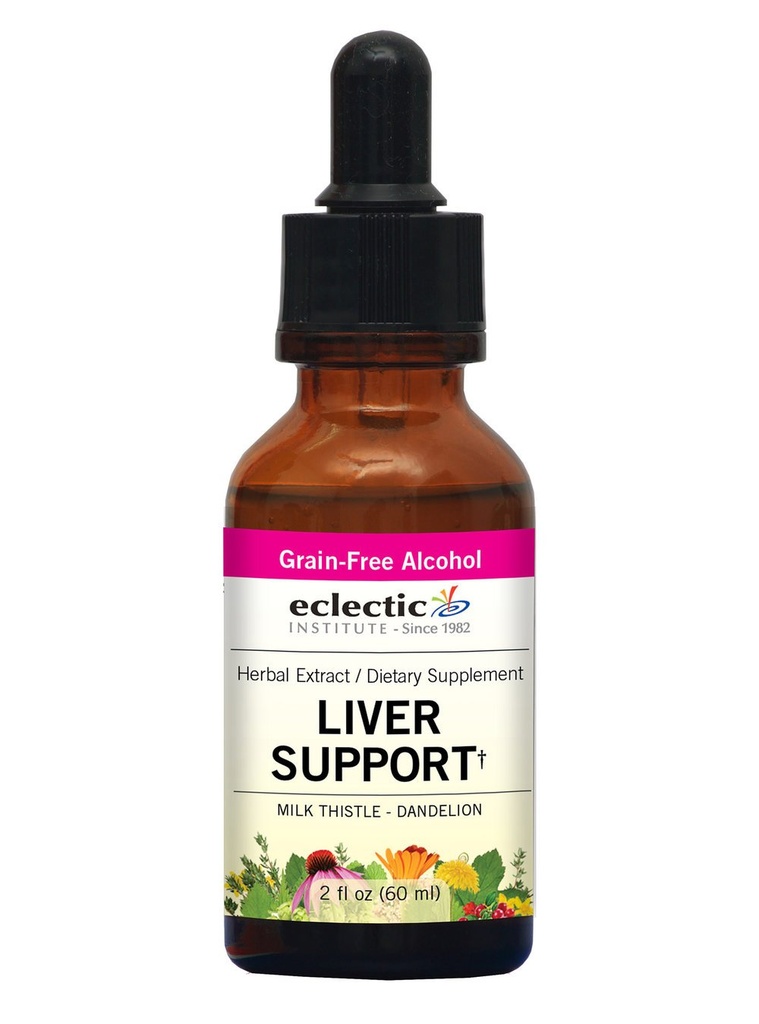 Herbe éclectique - Extrait de soutien du foie (Support naturel du foie, désintoxication, nettoyage + maintien) Supplément de soutien du foie (Supplément de soutien du foie) Teinture d'herbe (Non-OGM, sans gluten (2 fl oz) 60 ml)