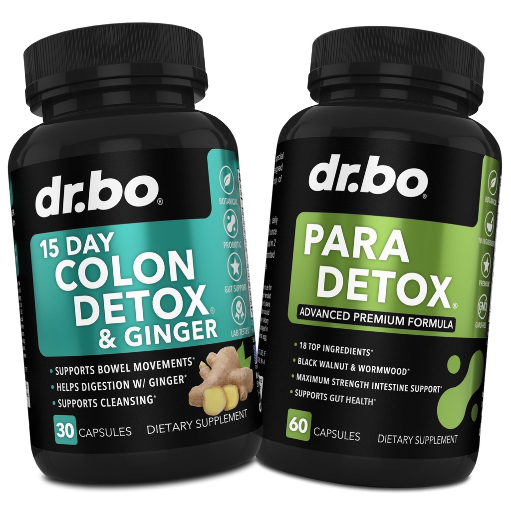 Colon Cleanser Detox & Supplément intestinal - 15 jours Colon Cleanse Pills avec Ginger, Wormwood, Black Walnut, Cloves Complex - Suppléments de mouvement Bowel pour Stomach Bloating Gut Loss Support