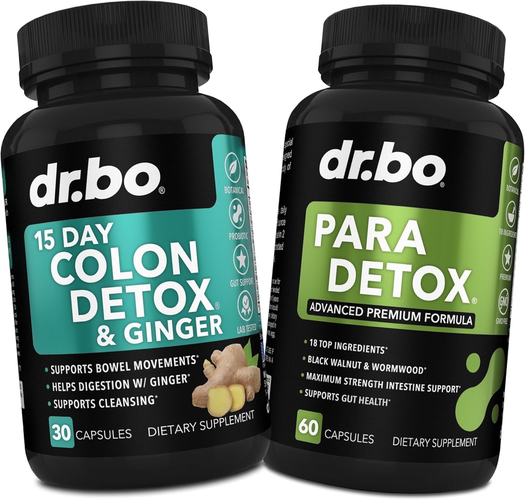 Colon Cleanser Detox & Supplément intestinal - 15 jours Colon Cleanse Pills avec Ginger, Wormwood, Black Walnut, Cloves Complex - Suppléments de mouvement Bowel pour Stomach Bloating Gut Loss Support