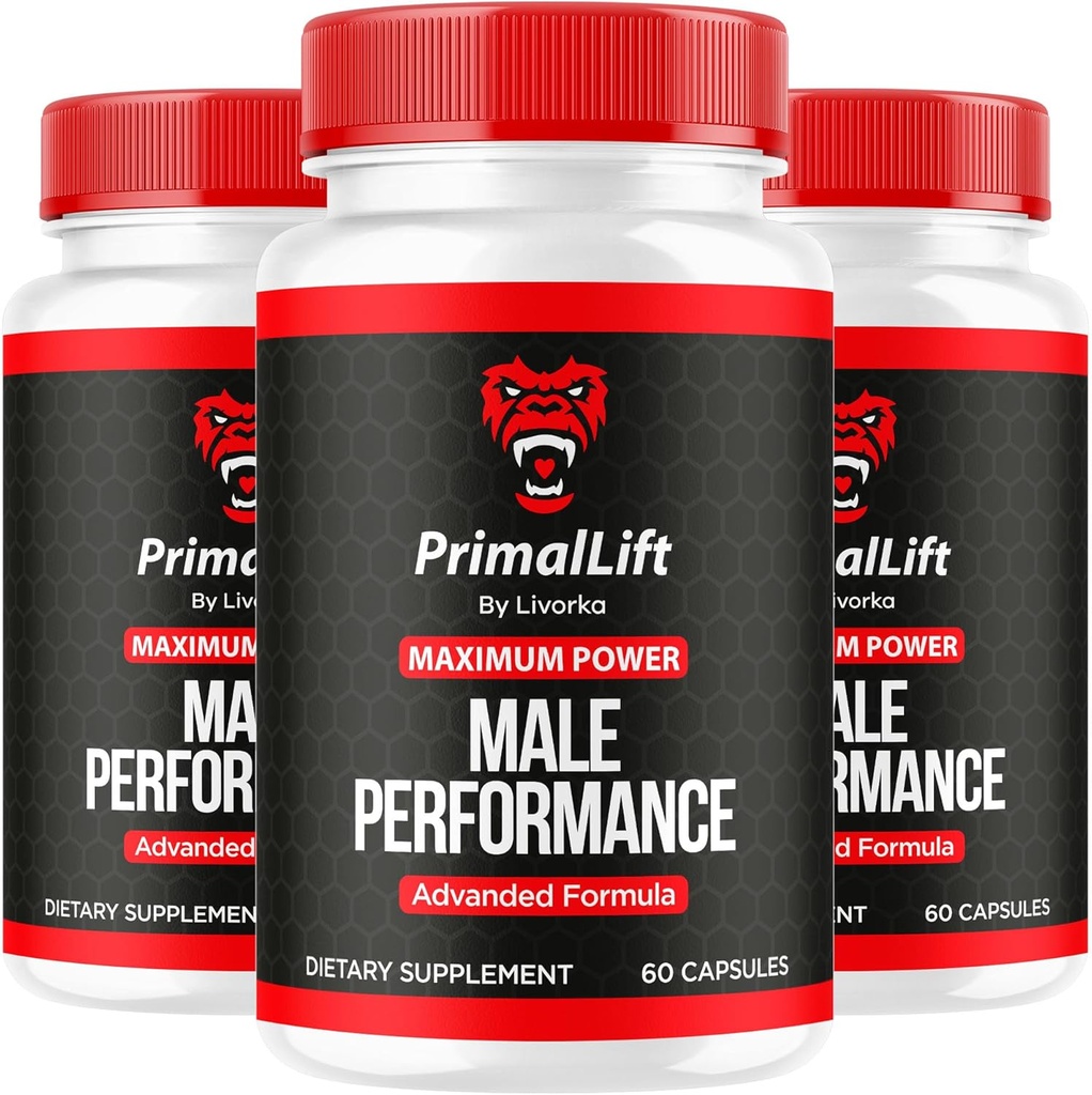 (3 Pack) Primal Lift, Primal Lift pour hommes, Primal Lift Capsules, Primal Lift Pills, Primal Lift Supplément, PrimalLift All Natural Support, Primal Lift Advanced Formula, 180 capsules pour 3 mois