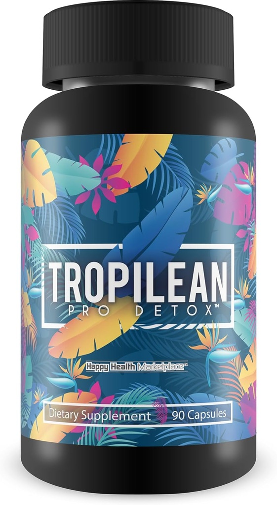 Tropilean Pro Detox - Full Body Detox - Help Flush Toxins for Overall Health - Detoxification Body Cleanser with Vitamin C, Turmeric, CLA, & ACV - Promote Improved Energy - Natural Immune Support
