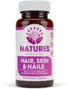Natures Wellness Hair, Skin & Nails Essential Nourishing Supplement, 60-Count | 4000mcg Biotin + Vitamins A, C and E, B Complex Vitamins, and Advanced Nutrients per Capsule | 100% All-Natural