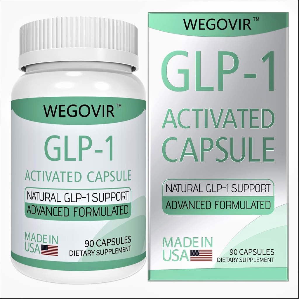 GLP-1 Support supplémentaire, avec naturellement GLP-1 Activator, Berberine & Green Coffee Extract, GLP-1 Boosting pour les femmes et les hommes, soutien de la faim et du métabolisme, niveaux GLP-1 et santé globale - 90 capsules