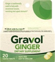 Comprimés Gravol Ginger pour l'estomac et la nausée, 20ct