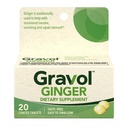 Comprimés Gravol Ginger pour l'estomac et la nausée, 20ct