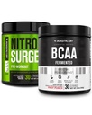 Nitrosurge de l'usine Jacked Pré-entraînement dans l'Arctique blanc et BCAA dans Fruit Punch pour la construction et le rétablissement musculaires
