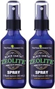 Zéolite de la Terre Noire avec acides fulviques humiques, minéraux traces, pour les adultes et les enfants soutient la santé Gut, le soutien immunitaire, la digestion et l'élimination et plus 1oz Pompe liquide supplément de pulvérisation (2 Pack)