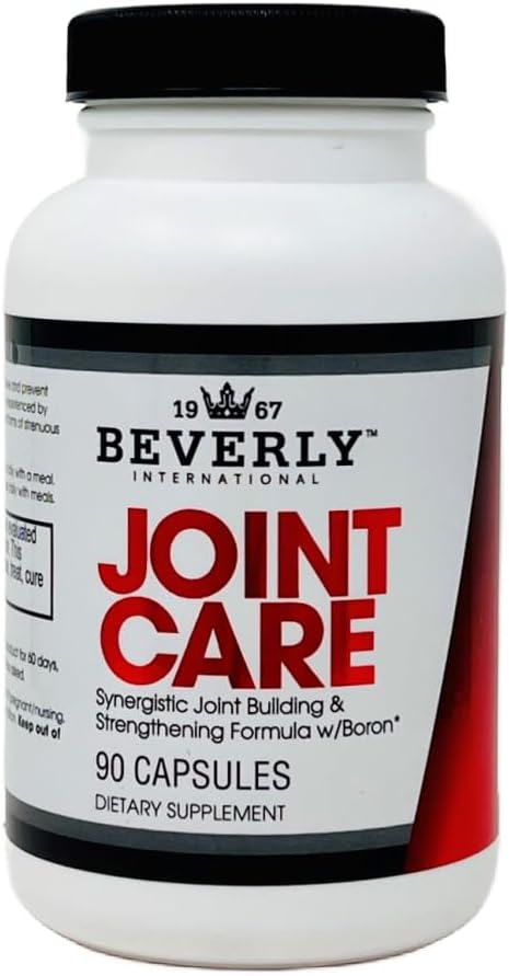 Beverly International Joint Care, 90 Capsules. Soutien conjoint. Formule de construction à 3 étages avec glucosamine, chondroïtine, MSM, acide hyaluronique. Augmenter la mobilité avec moins de confort.