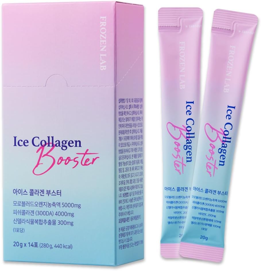 Liquid Multi Collagen Booster, 14 Sticks Beauté Coréenne - 300 DA Anti-Aging & Beauté Intérieure, Collagen 4000mg Elastine 100mg & Acide Hyaluronique 120g - Supplément de Stick de Collagène Moléculaire Faible (Single)