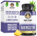 Ancien Bliss Quercetin avec Bromelain.Quercetin 1000mg Bromelain 200mg par portion Supporte le système immunitaire, la santé articulaire, la santé respiratoire et le bien-être global – 120 capsules