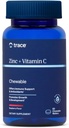 Trace Minerals Zinc Plus Vitamine C - Multivitamines à croquer pour la fonction enzymatique et le soutien de la croissance saine - Suppléments de vitamines et minéraux pour la santé immunitaire - Framboise, 60 Wafers à croquer (60 portions)