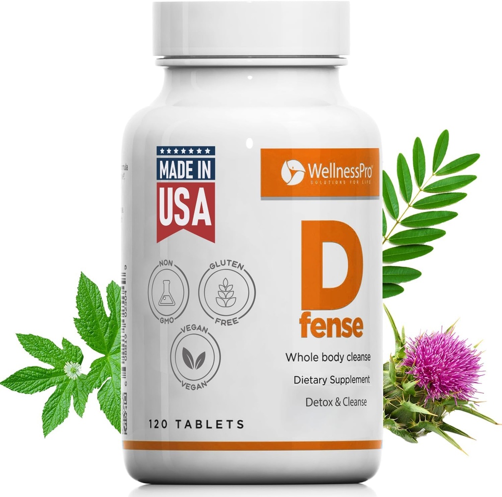 Nettoyeur de détox, Nettoyeur de Gut & Foie, supplément alimentaire à base de plantes, Thistle de lait, Seaux d'or, Senna, Calcium et Magnésium, Probiotiques, Multivitamine et Multiminéraux, 120 comprimés