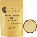 ORGANISMES DE CARMEL Poudre de racine d'Ashwagandha 7,5 Ounce, sans OGM et sans gluten, naturel, Withania Somnifera, Pas de conservateurs ajoutés, directement provenant des agriculteurs indiens
