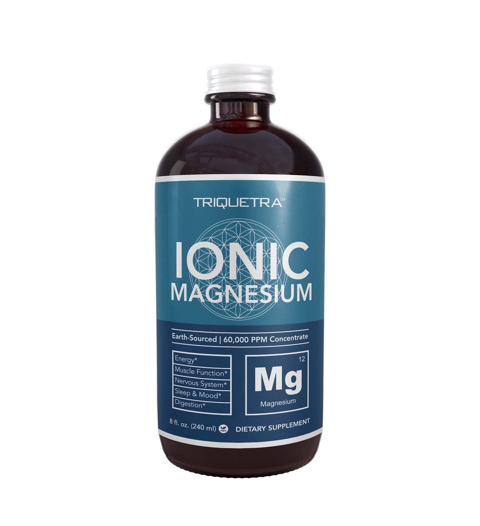 Magnésium liquide : 8 oz - Chlorure de magnésium ionique, absorption la plus élevée et la plus rapide - humeur calme, sommeil, crampes et spasmes musculaires, laxatif naturel – végétalien, bouteille de verre (96 portions)