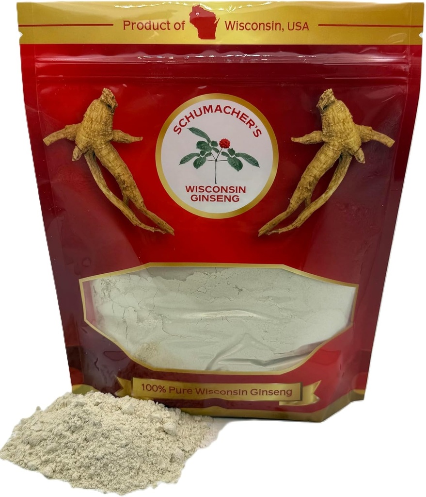 Pure Wisconsin Ginseng Powder 8 Ounce Sac cadeau