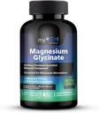 Glycinat de magnésium, 500mg composé minéral essentiel Premium, chélaté pour l'absorption de Maxium, soutient les os, les muscles, le nerf et la santé cardiaque (60 portions)