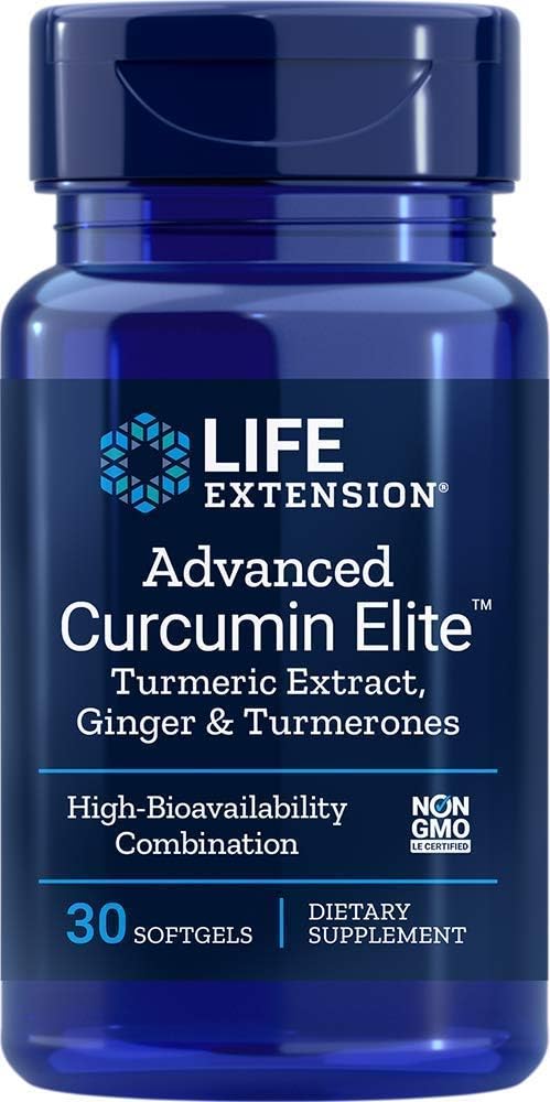Life Extension Bio-Curcumin avancé avec Ginger & Turmerones, 30 Softgels