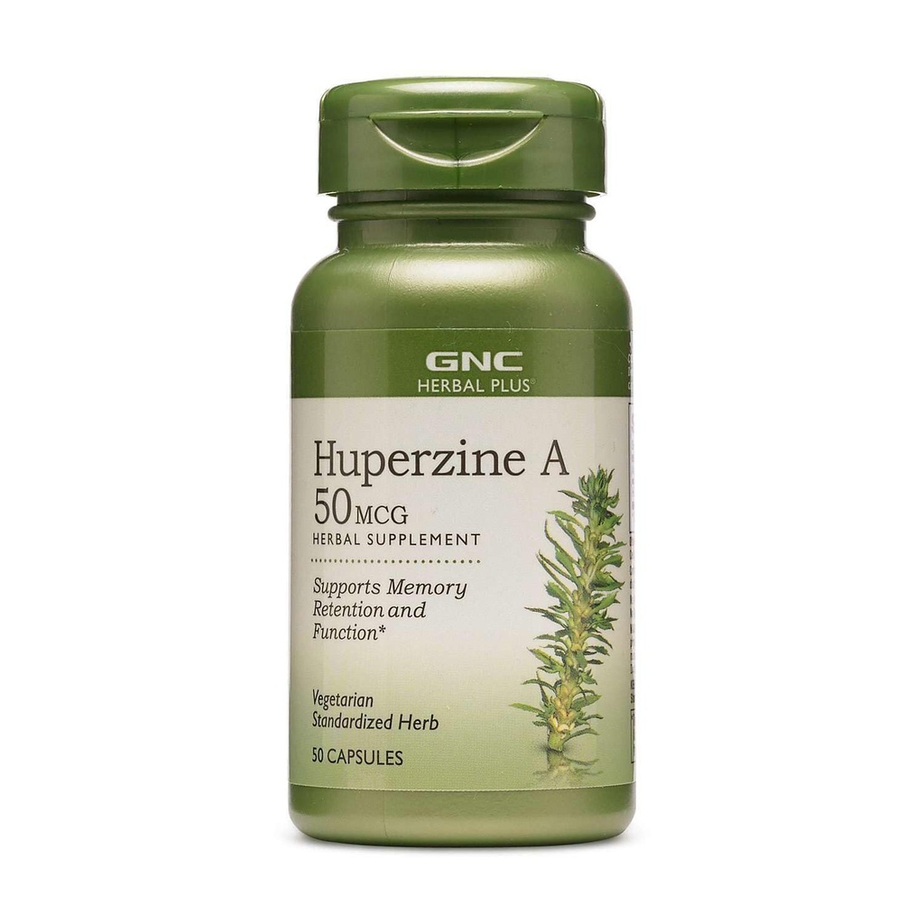 GNC Herbal Plus Huperzine Supplément de 50 mcg, végétarien, 50 portions