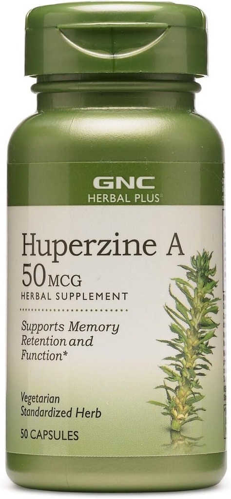 GNC Herbal Plus Huperzine Supplément de 50 mcg, végétarien, 50 portions