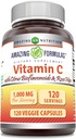 Formules étonnantes Vitamine C (Acide ascorbique) 1000 Mg avec Rose HIPS & Citrus Bioflavonoïdes.