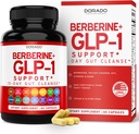 Supplément GLP-1 14 en 1 Formule (Supplément GLP1 avec Berberine, ACV, Chrome, Ceylan Cinnamon, Turmeric & More) Support Gut Santé & Métabolisme - Troisième partie testé, Vegan Safe & USA Made