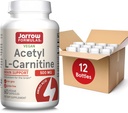Formules de Jarrow Acetyl L-Carnitine 500 mg, complément alimentaire, soutien de l'acide aminé pour la santé du cerveau et les antioxydants, 60 Capsules de Veggie, 60 jours d'approvisionnement (paquet de 12)