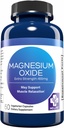 MD. Life Magnésium Oxyde 400mg Capsules - Supplément Magnésium à haute absorption pour les crampes des jambes, le sommeil et la santé vasculaire - 60 Capsules - Pills non OGM pour les femmes