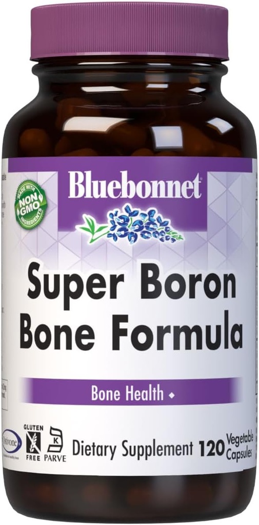 BlueBonnet Super Boron Bone Formula Capsules végétariennes, 120 Nombre
