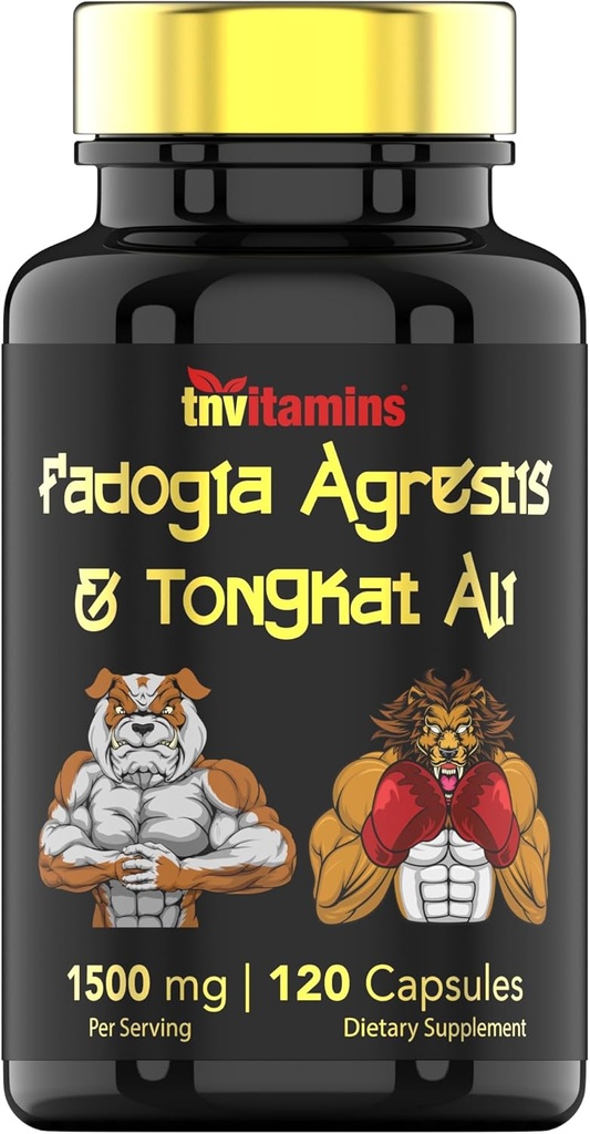 Fadogia Agrestis & Tongkat Ali Supplement: 1500mg - 120 Capsules | 750mg Each of Tongkat Ali (Longjack) & Fadogia | Ultra-Potent Formula For Men For Sports Nutrition, Athletic Performance, & Muscles*