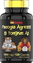 Fadogia Agrestis & Tongkat Ali Supplement: 1500mg - 120 Capsules 750mg Chacun de Tongkat Ali (Longjack) & Fadogia: Formule ultra-potente pour les hommes pour la nutrition sportive, la performance sportive, et les muscles*