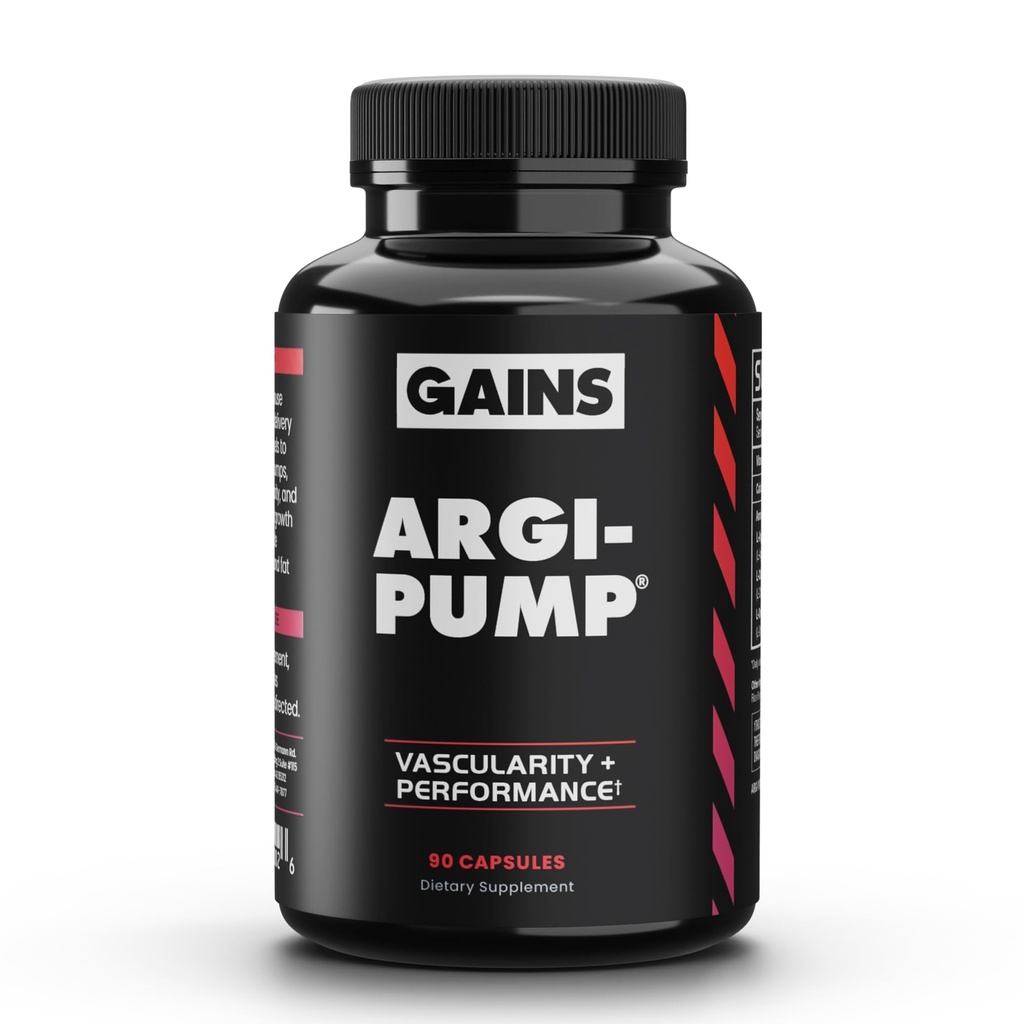 Gains en vrac L Arginine Amino Acides Supplément pour le soutien à l'oxyde nitrique, Suppléments pour les hommes avec L-Arginine, L Citrulline et L Ornithine, Pompe musculaire, Energy and Heart Health Support, 90 Capsules