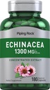 Pipeping Rock Echinacea Extract Capsules 1300mg. 180 Count.