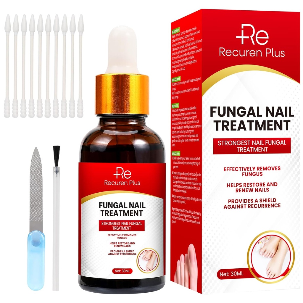 Soin des champignons des ongles d'orteils pour les ongles : Soin des champignons des ongles pour les ongles d'ongles – Solution à action rapide pour les ongles craqués, endommagés, décolorés
