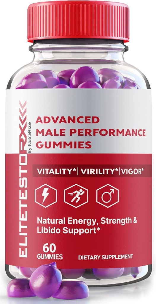 Elite Testo Rx Gummies, Formule Homme tout naturel, Supplément Premium pour les hommes, EliteTesto Rx Pills pour la santé globale, Elite TestoRx Gummy s, Examens officiels EliteTestoRx (60 Gummies)
