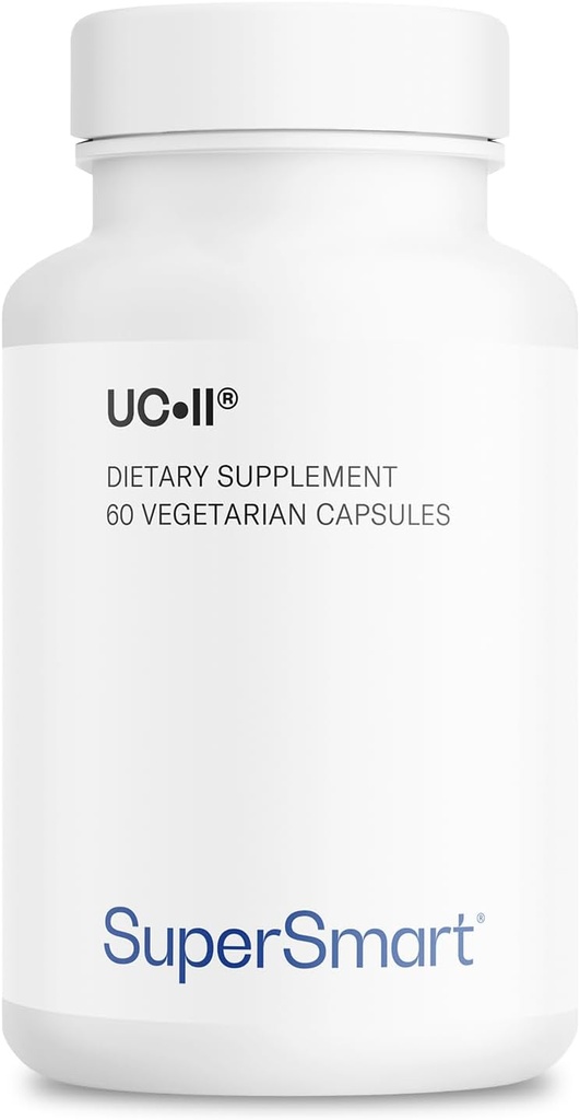 Supplément Supersmart UC II 40mg par jour (Collagène de Premium) - Supplément de collagène de type II non dénaturé - 60 capsules végétariennes