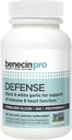 Benecin Defense PRO 3000 mcg Allicine stabilisée par capsules Plus de quantités élevées de SAC et de polyphénols de l'ail noir.