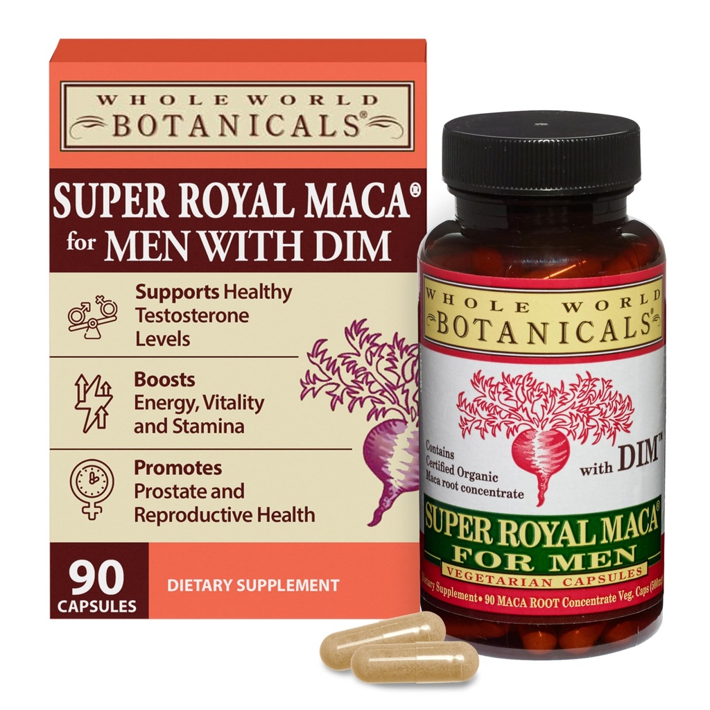 BOTANICAUX du monde entier Super Royal Maca Hommes, 90 CT