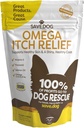 SAVE.DOG Omega Démangeaison pour chiens – Supplément de peau et de manteau sain avec vitamine E, huile de lin et huile de saumon pour démangeaison - Supplément pour animaux de compagnie avec une cause (70 Chews)